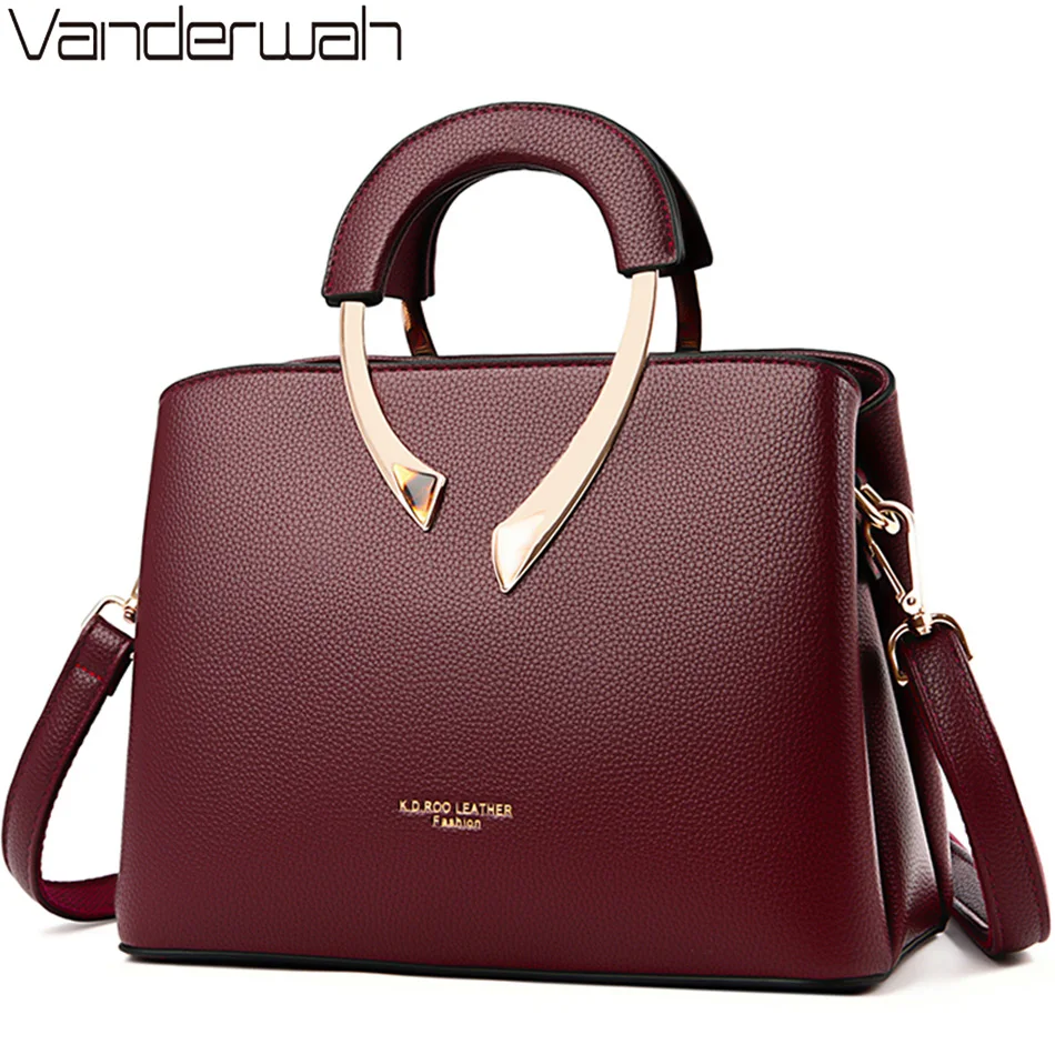 Luxury Bags Vendor - VANDERWAH genuino, bolso informal de piel