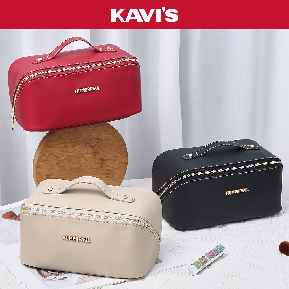 Luxury Bags Consignment - Organizador de maquillaje de cuero suave