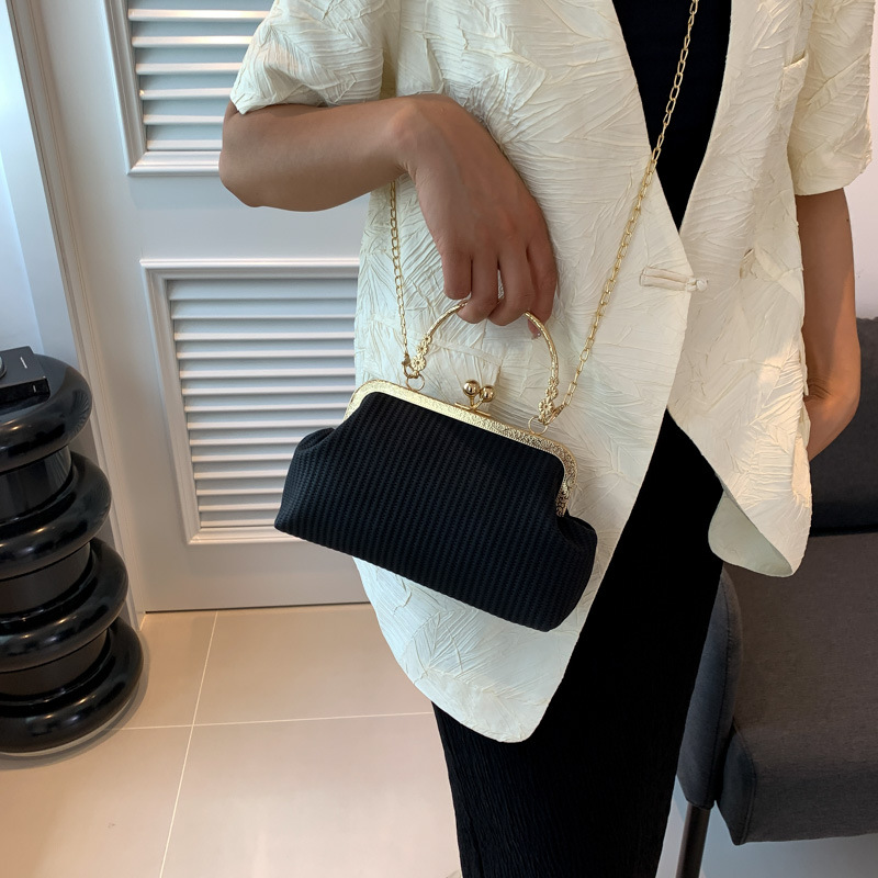 Structured Handbag Top Handle - Bolso de noche con cierre de