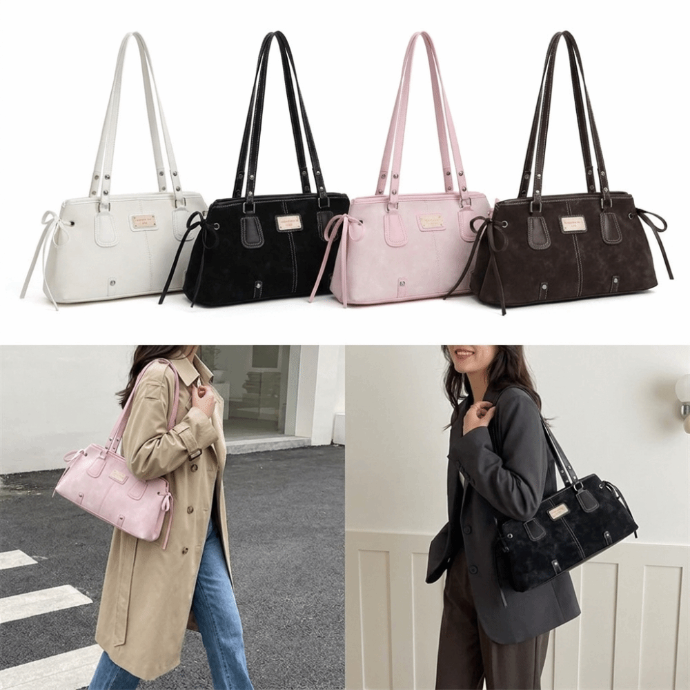 Structured Handbag Top Handle - Bolso Tote Minimalista de Piel Sintética