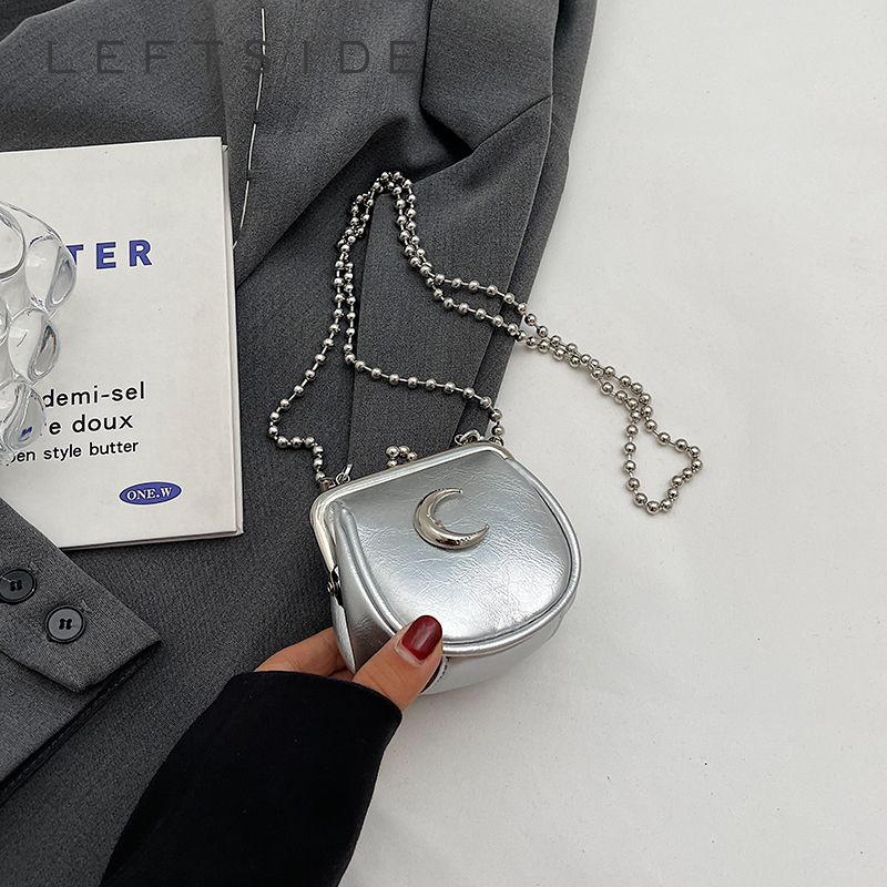 Luxury Bags Cute - Mini bolsos cruzados plateados para mujer,