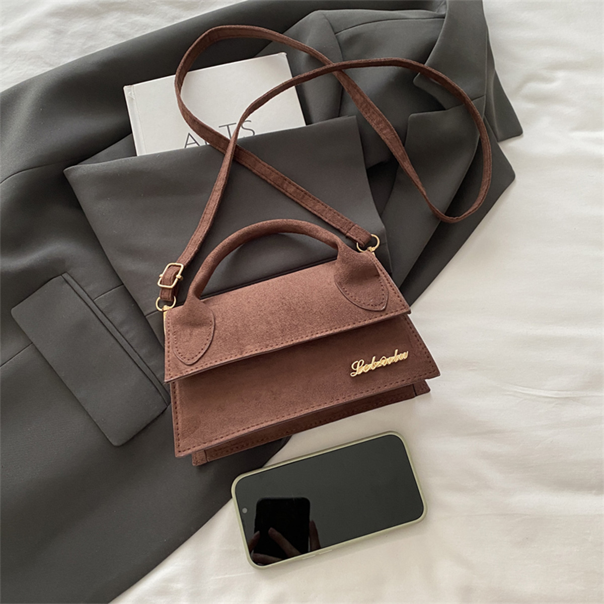Mini bolso cruzado de gamuza R - Luxury Bags Jacquemus reseña y precio