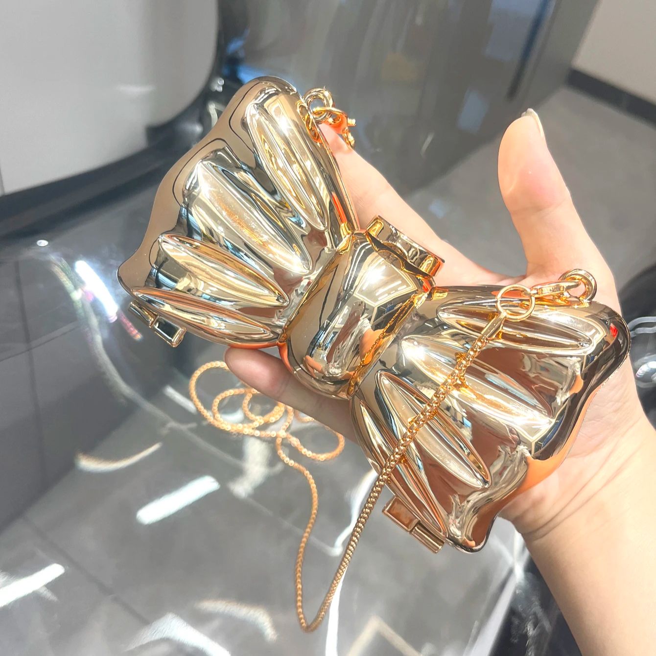 Bolso de noche dorado, moneder - Luxury Bags Vendor reseña y precio