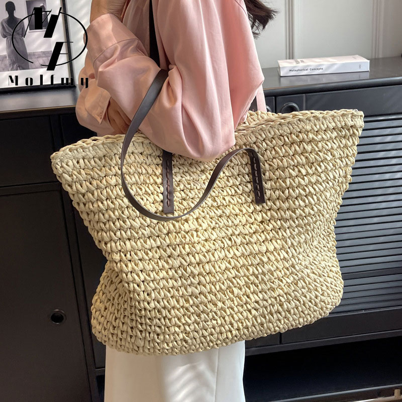 Bolsos de mano de paja tejida, - Luxury Bags Vendor reseña y precio