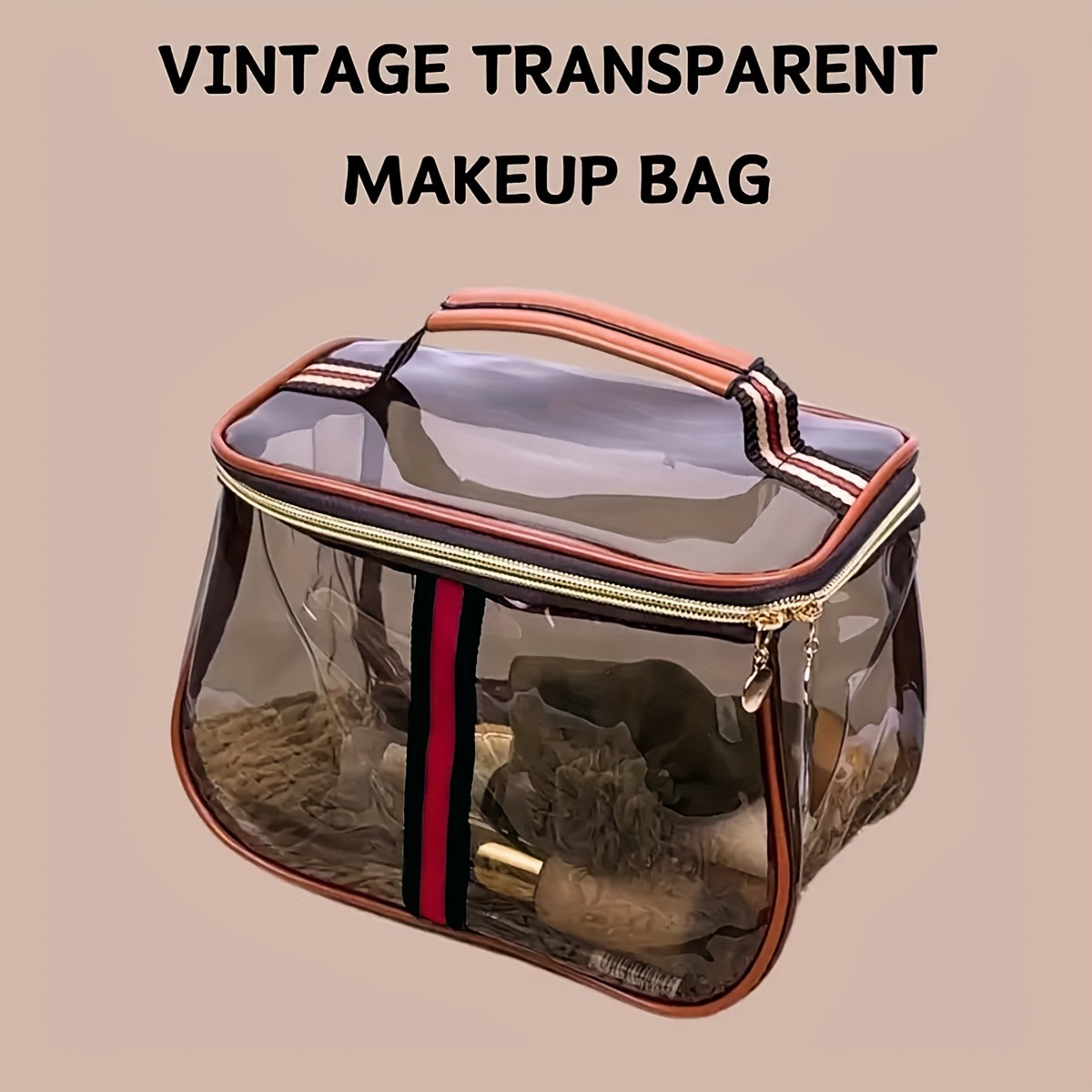 Bolsa de Aseo Transparente con - Structured Handbag Top Handle reseña y precio