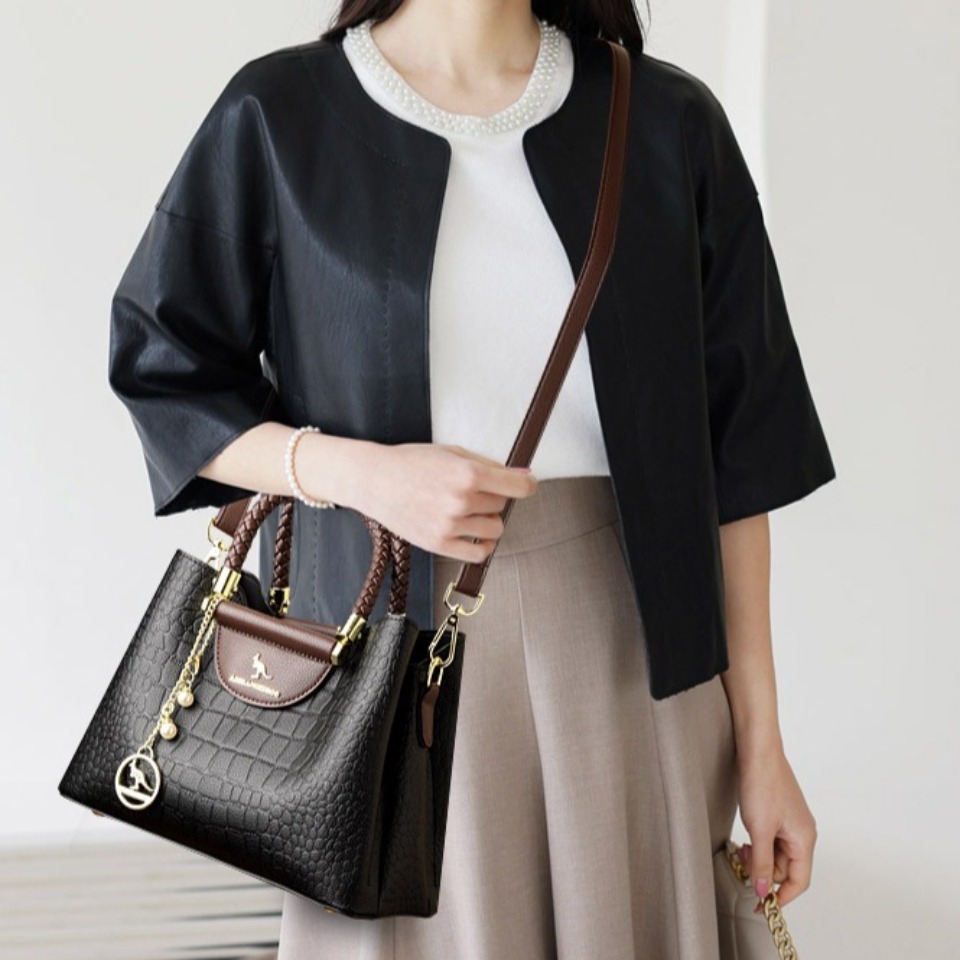 Bolso de mano informal de cuer - Luxury Bags Vendor reseña y precio