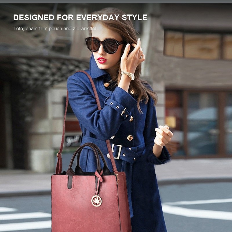 Conjunto de 3 Bolsos de Mano p - Structured Handbag Top Handle reseña y precio