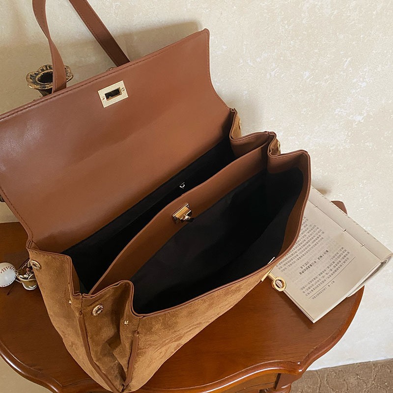 Bolso de mano de ante sintétic - Luxury Bags Sale reseña y precio